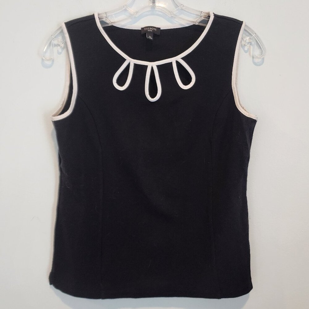 Talbots Cut Out Neckline Sleeveless Top, Size SP, Like New